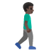 man walking facing right, dark skin tone